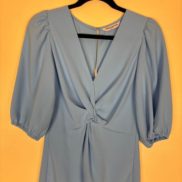 Amanda Uprichard Susannah Dress Womens Small Pacific Blue Twist Front Cocktail - Picture 4 of 8